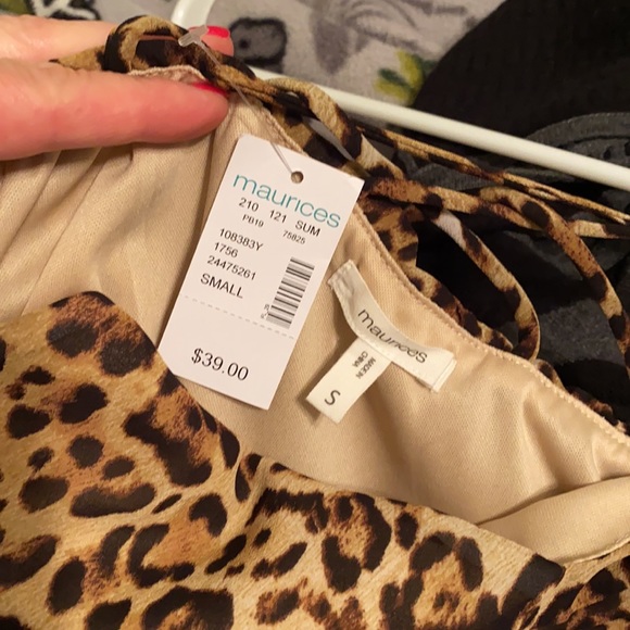 Animal print midi dress with cross cross back - Picture 5 of 5